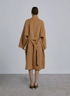 Merino Wool Mock Neck Long Coat image 1