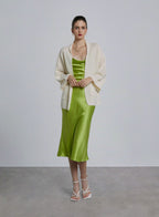 Pointelle-Knit Cashmere Belted Cardigan image 0