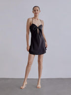 Low Back V-Neck Silk Mini Slip
