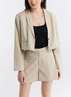 Pleated Shorts - Light Khaki, S image