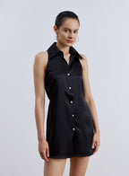Sleeveless Silk Shirt Dress image 0
