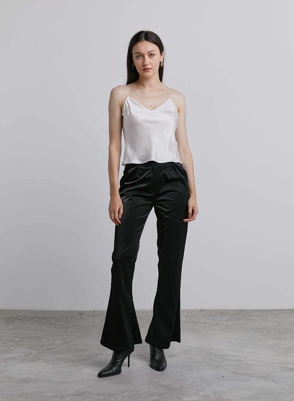 Shiny Flared Pants - Black, XL image