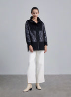Diamond Block Padded Patchwork Jacket - Black, S image