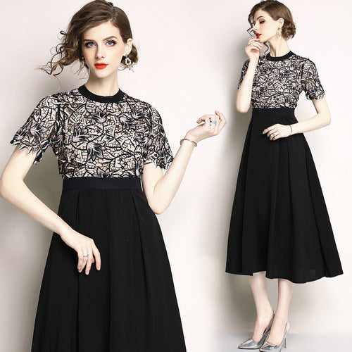 The same high-end lace short sleeve image 2