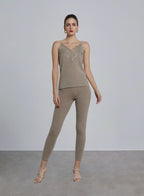Fitted Wool-Cashmere Pants - Bone, S image