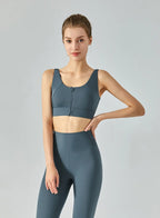 Energy Front-Zip Sports Bra - Gothic, S image