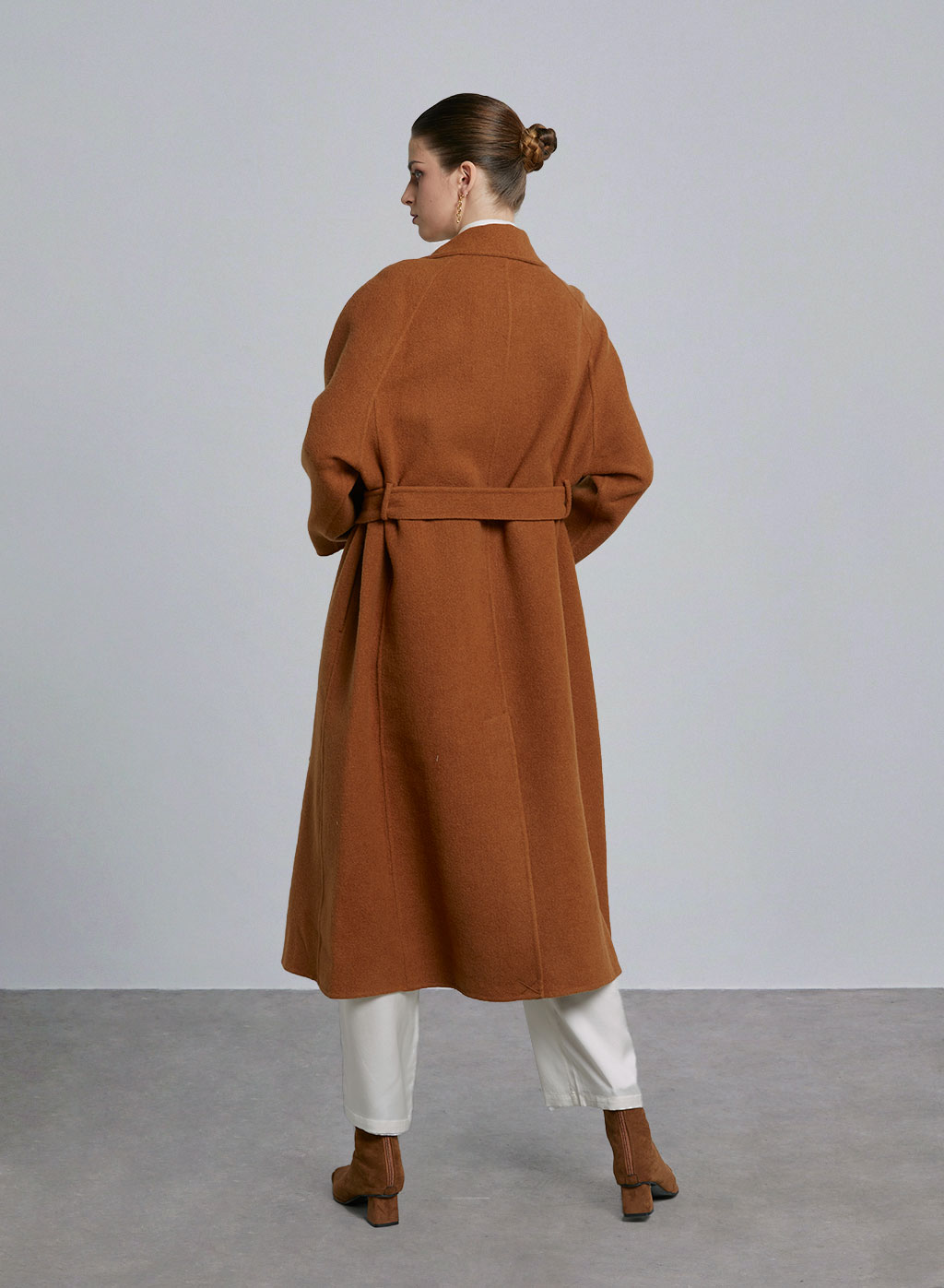 Double Breasted High Neck Wool Coat image 1