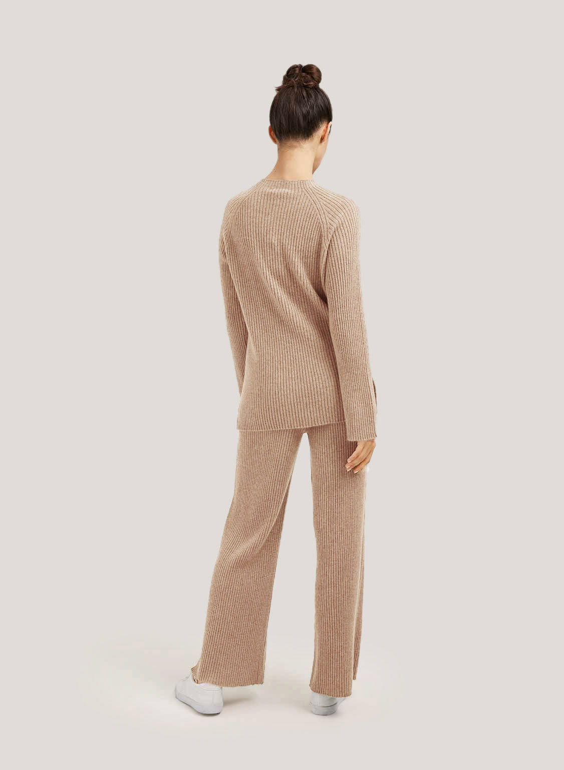 Leisure Rib-Knit Wool-Cashmere Set image 1