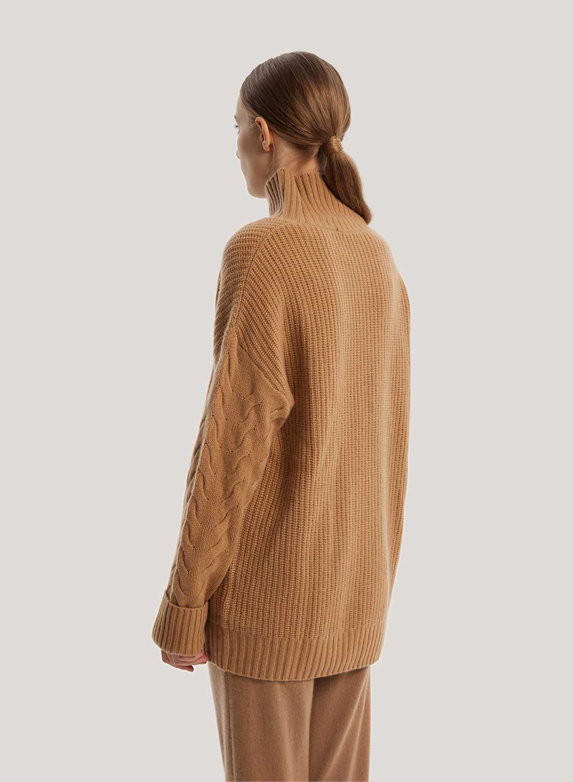 Oversized Pure Wool Turtleneck Sweater image 1