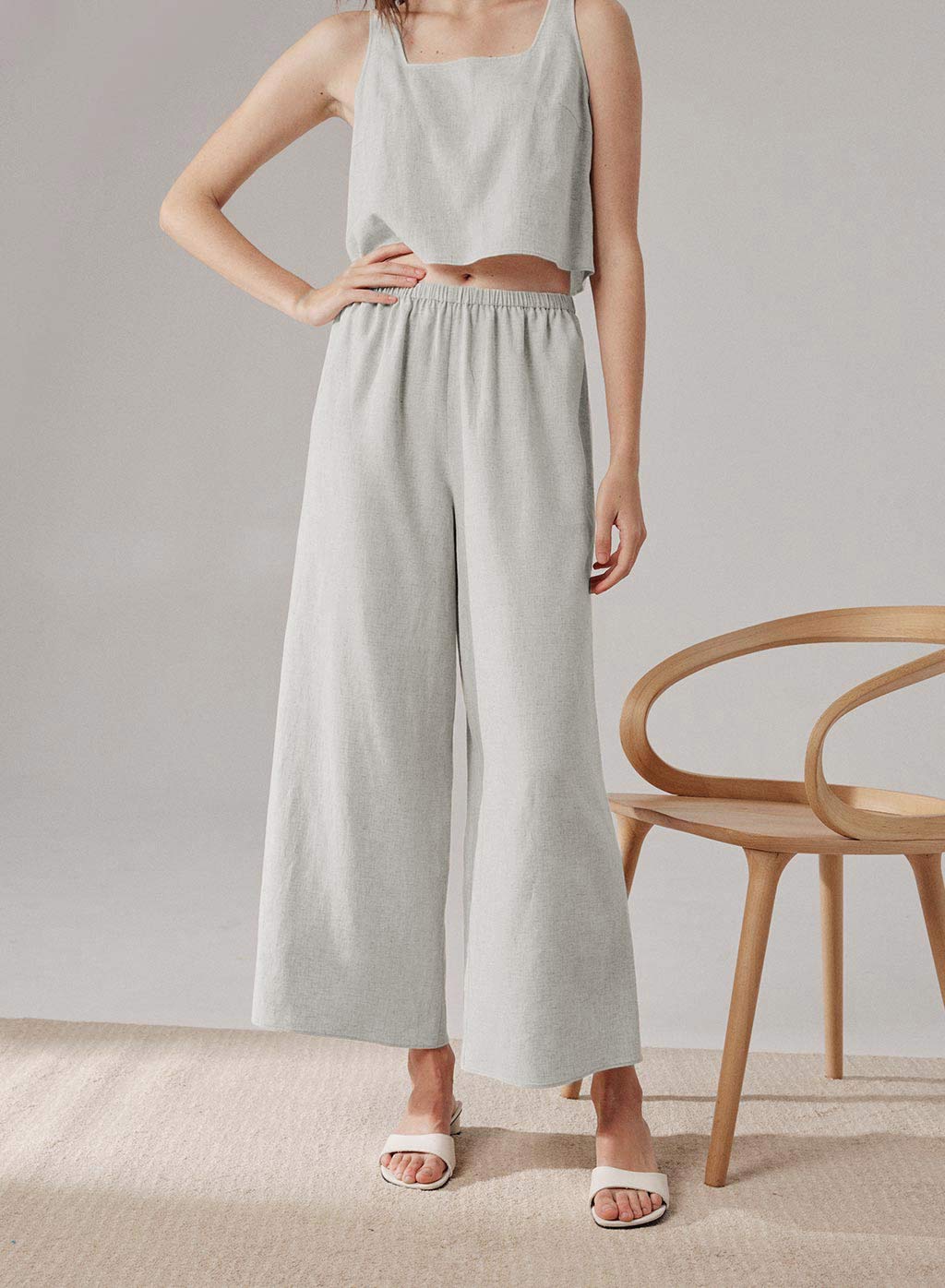 Linen Elasticated pants - Laurel, S image