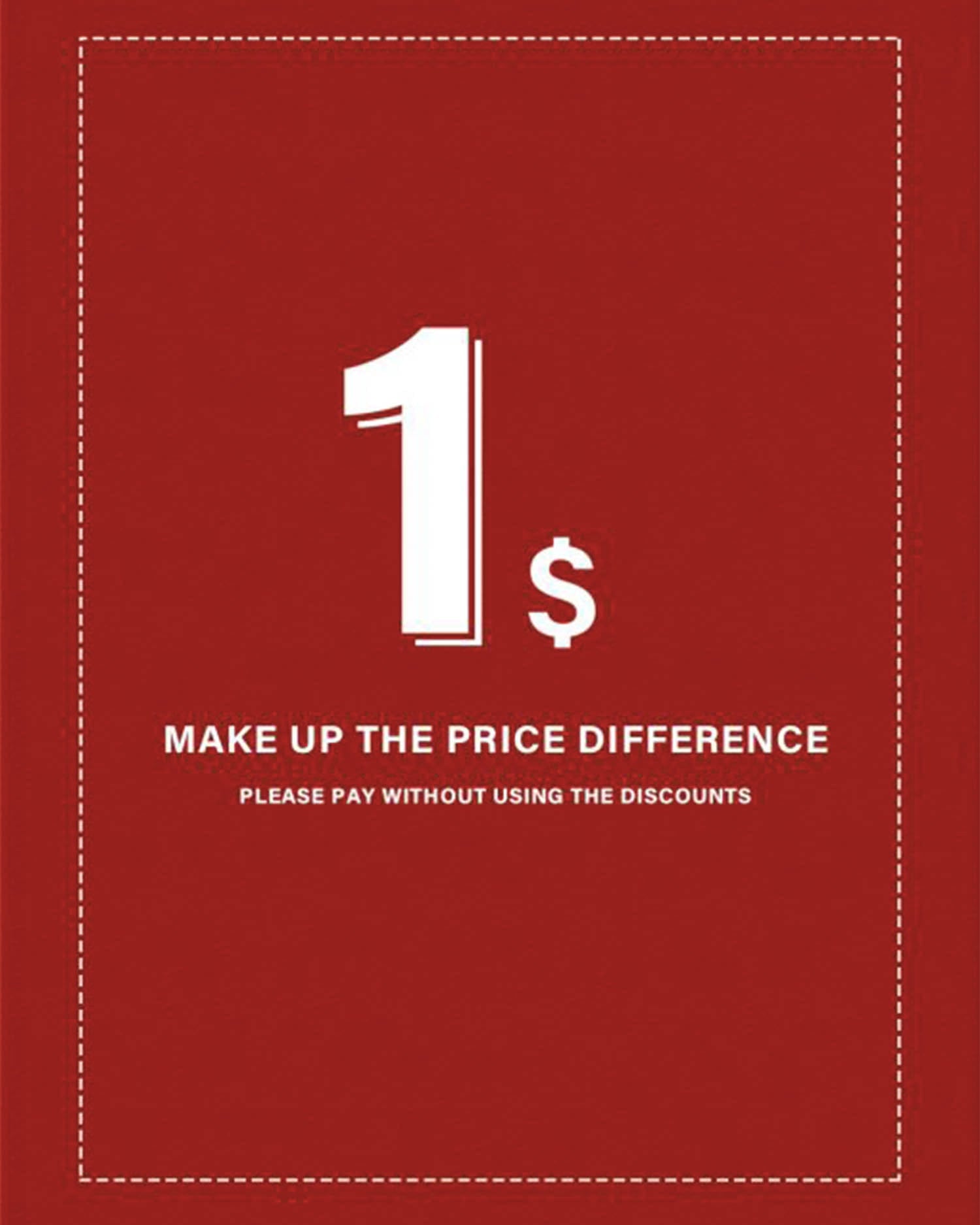 Make Up The Price Difference