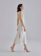 Classy Pearl Midi Silk Dress