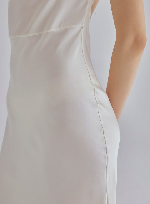 Classy Pearl Midi Silk Dress