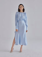 Lavender Fields Maxi Silk Dress