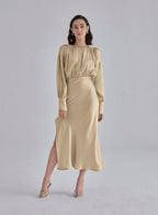 Lavender Fields Maxi Silk Dress