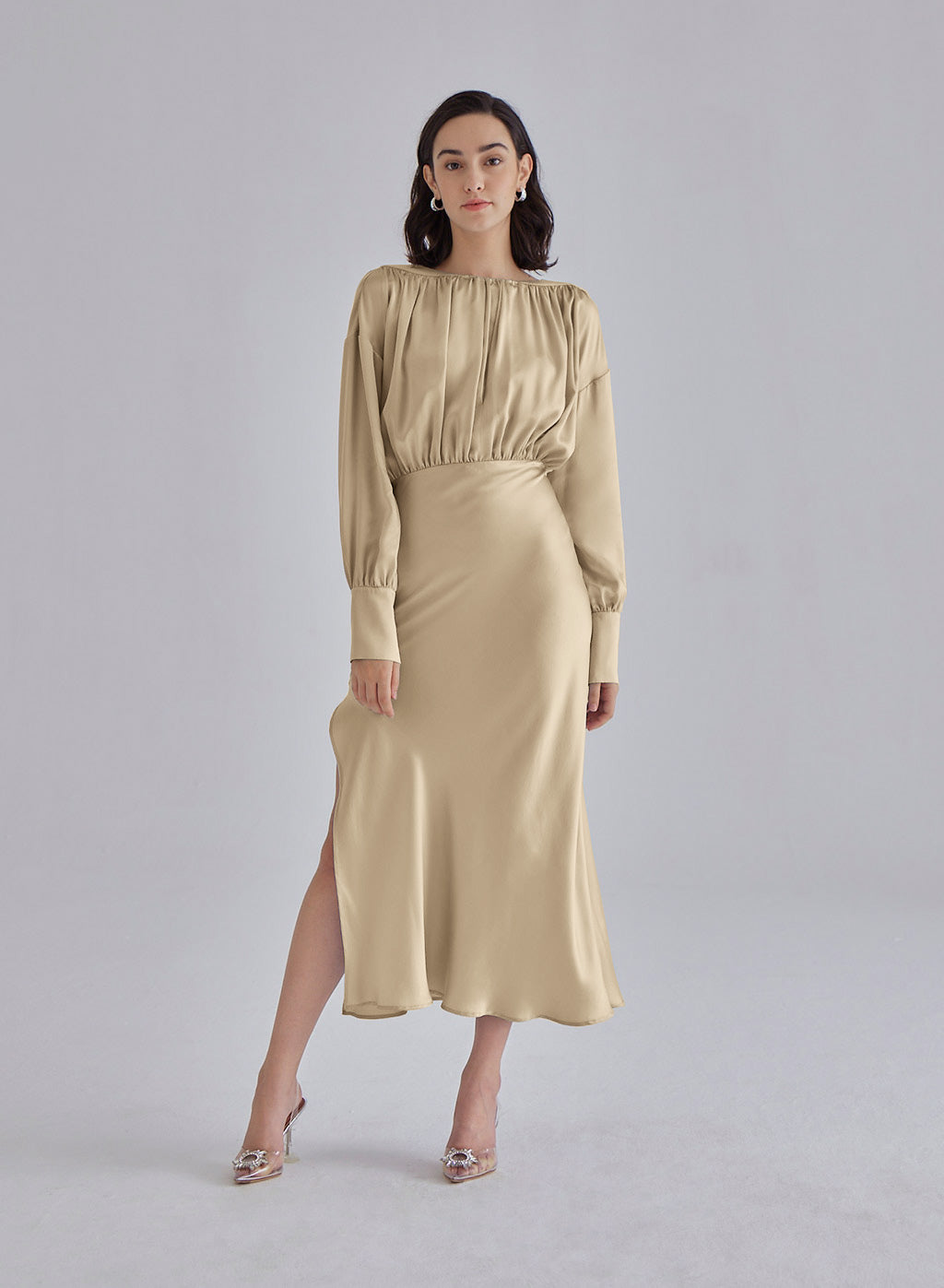 lavender fields maxi dress Lavender Fields Maxi Silk Dress – silkmaison