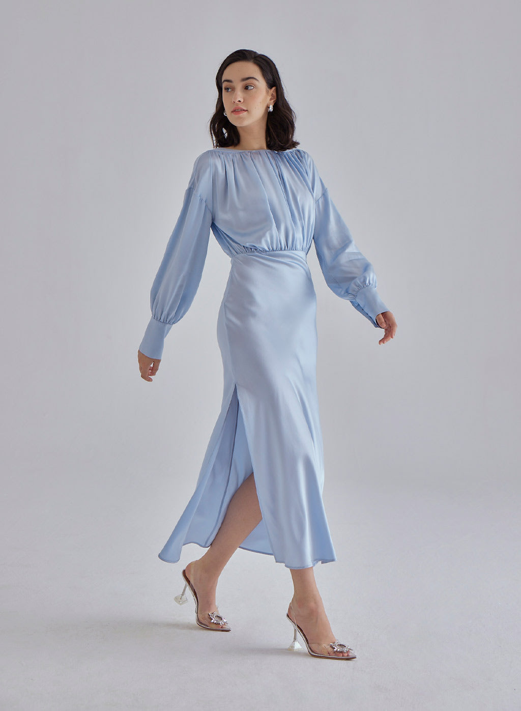 Lavender Fields Maxi Silk Dress
