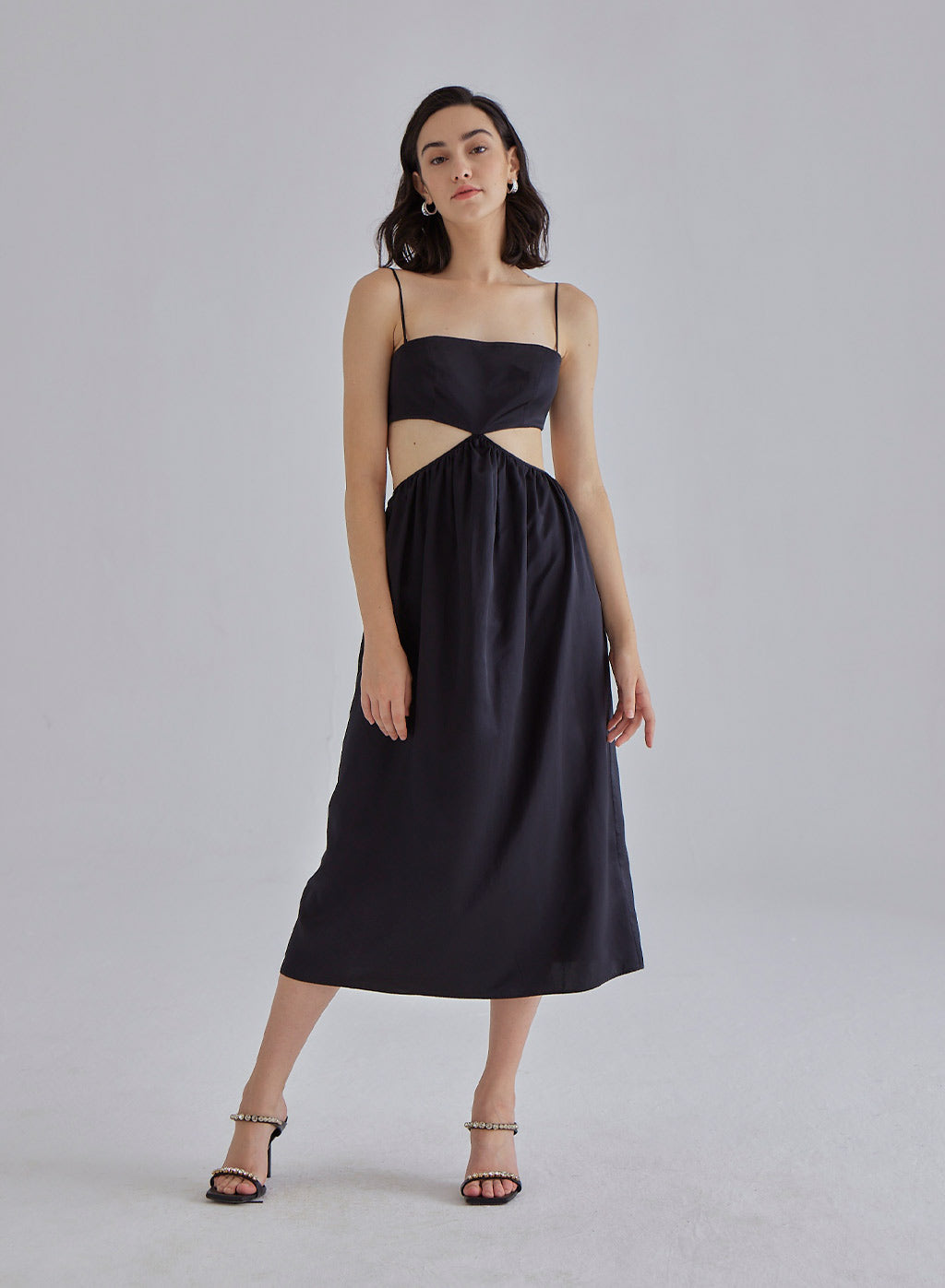 Clean Cut Midi Silk Dress
