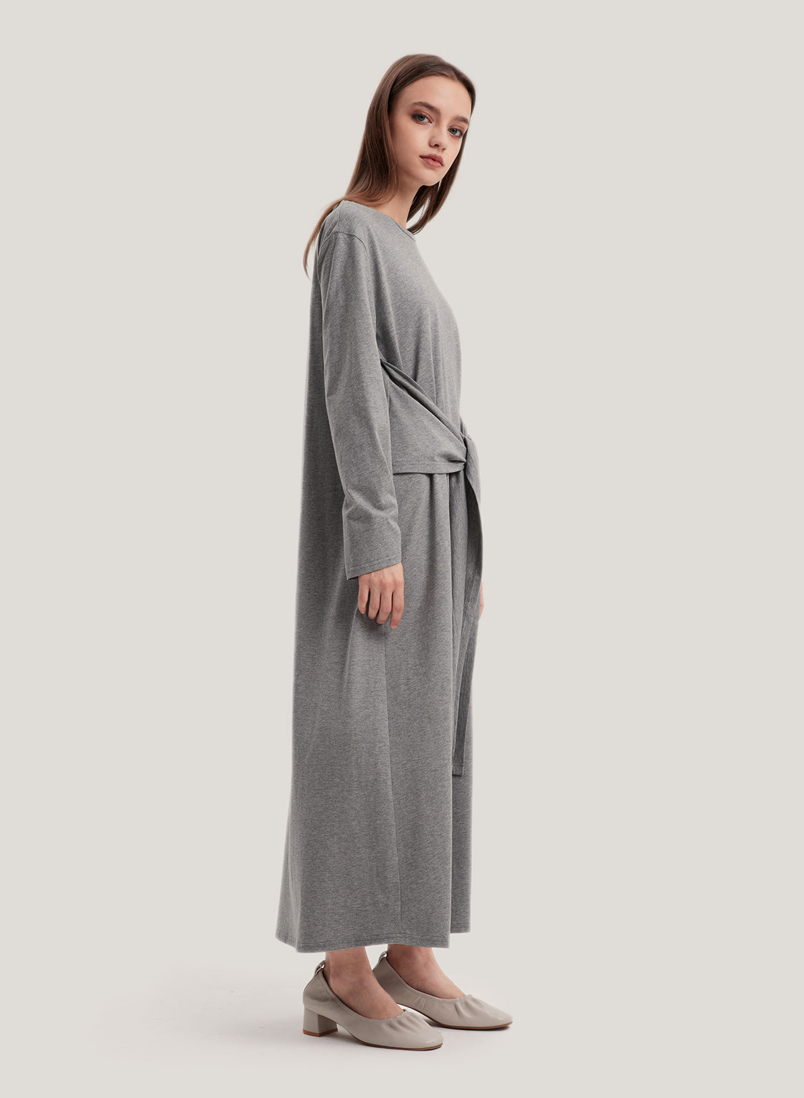 Draped Front 100% Cotton Dress