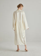 Oversized Ivory Silk Pajama Robe
