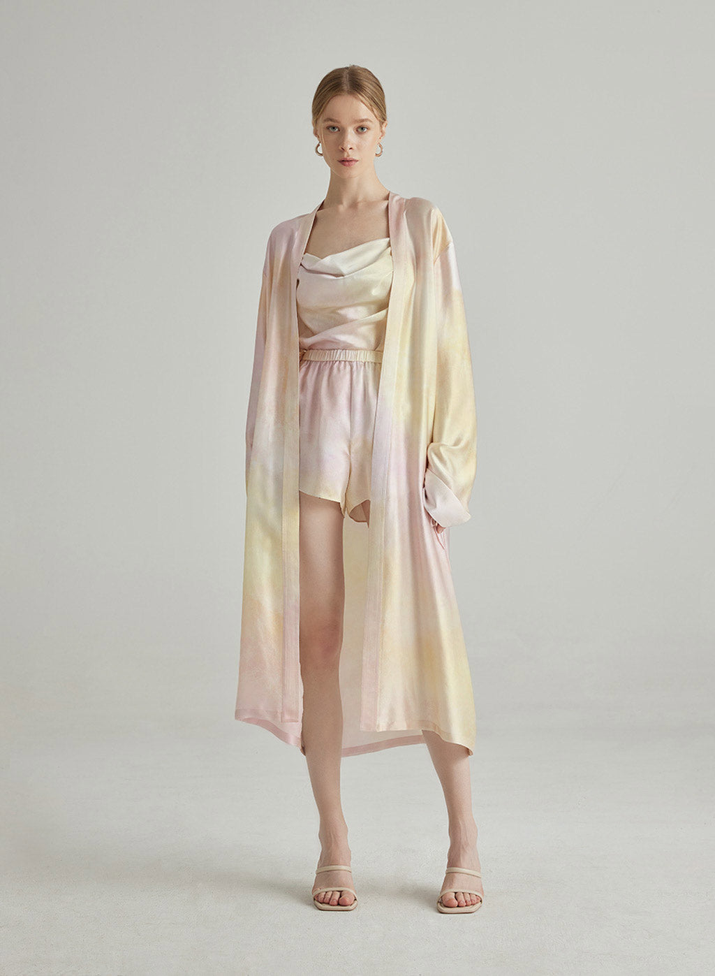 Soft Gradient Nightgown Silk Robe