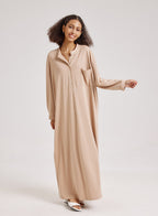 Collared Split Side Maxi Dress