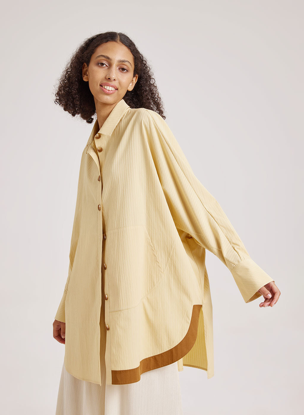 NAP Fantastic Curved Hem Blouse