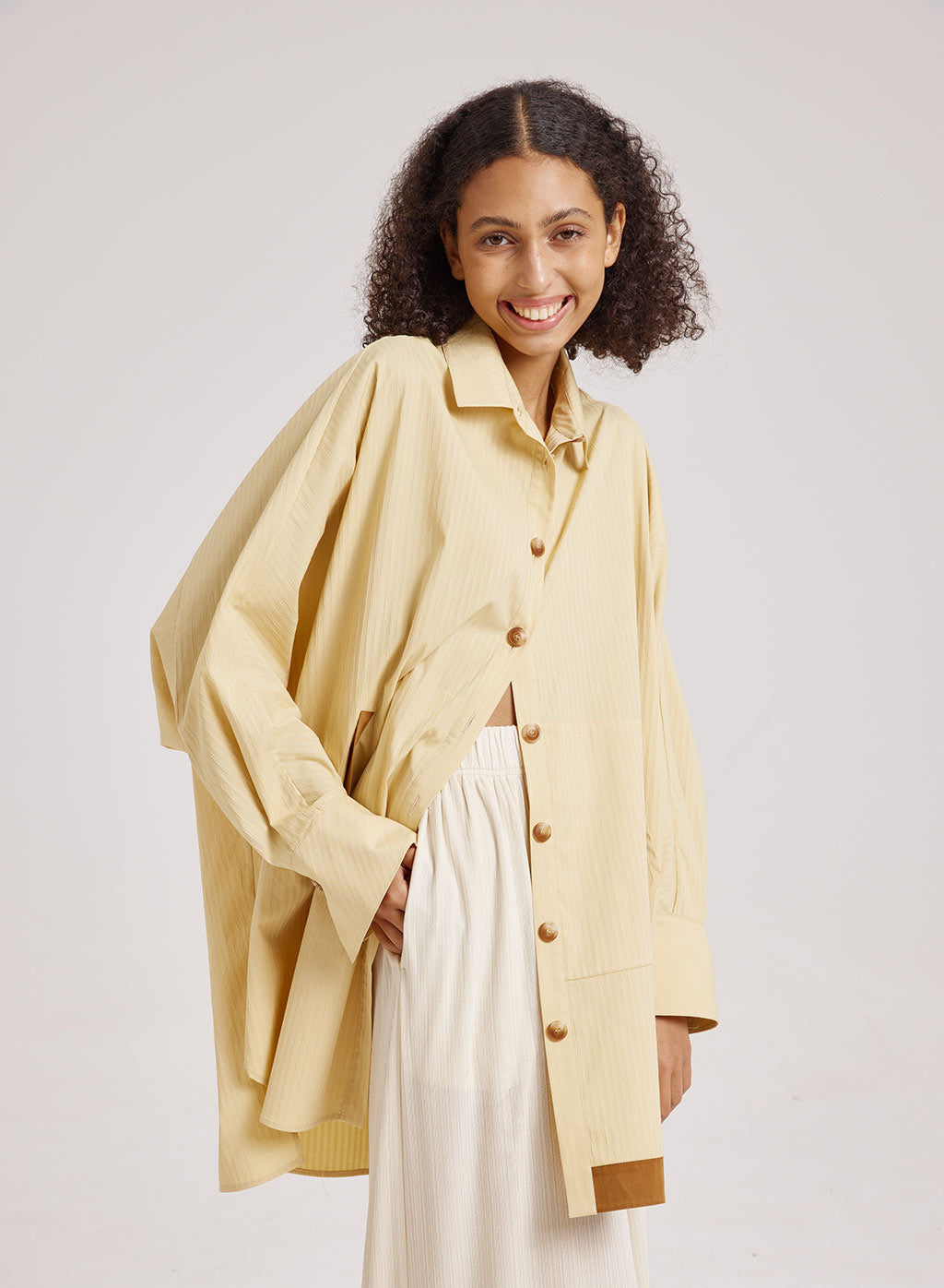 NAP Fantastic Curved Hem Blouse