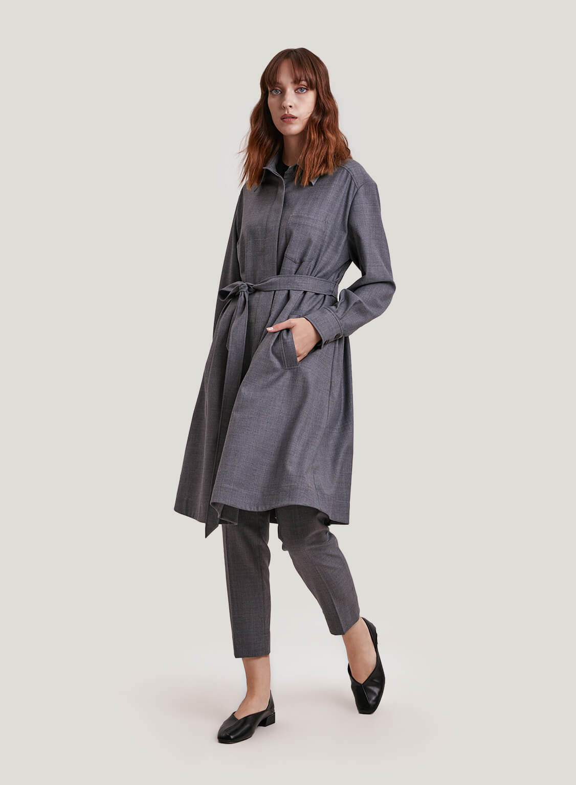 Slim Wool-Blend Suiting Pant