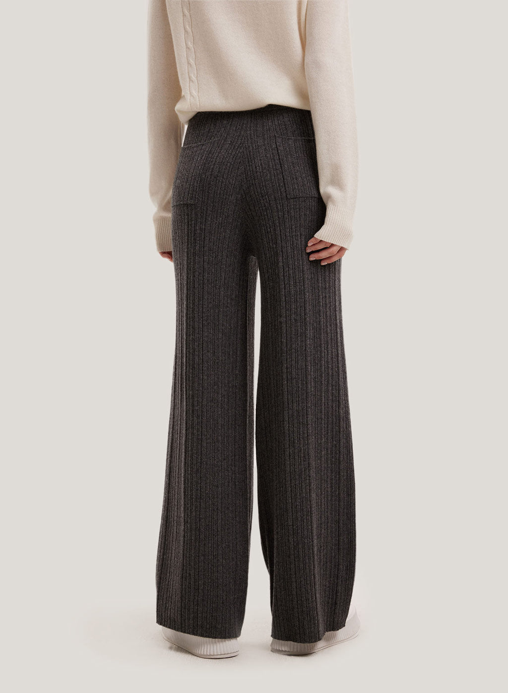 wide leg high rise pants