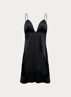 Open Back Silk Mini Slip Dress