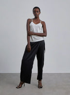 V-neck Double Strap Silk Camisole