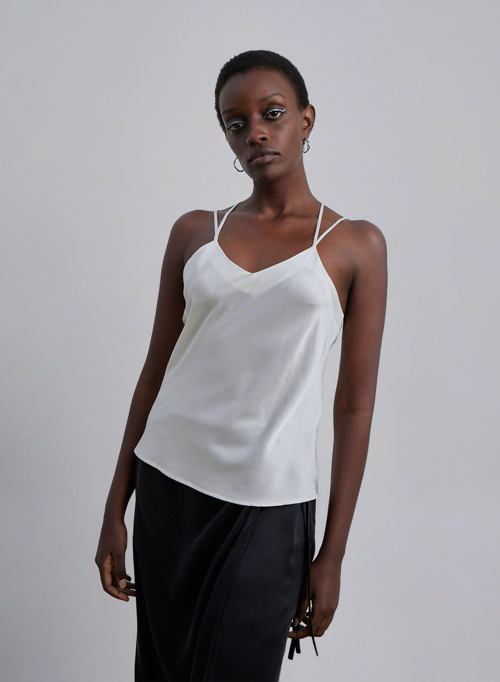 V-neck Double Strap Silk Camisole