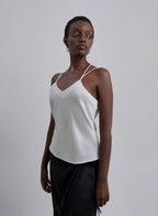 V-neck Double Strap Silk Camisole