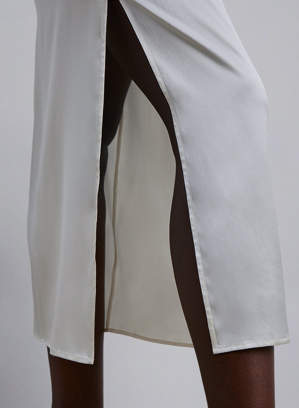 Off-The-Shoulder Silk Dress