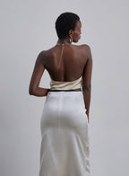 Twist-Front Silk Top