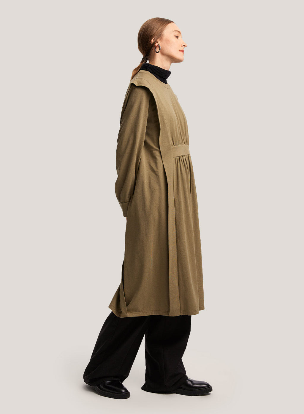 long sleeve midi dress