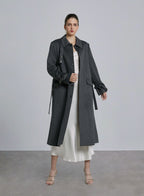 Longline Button Detail Wool Coat image 0