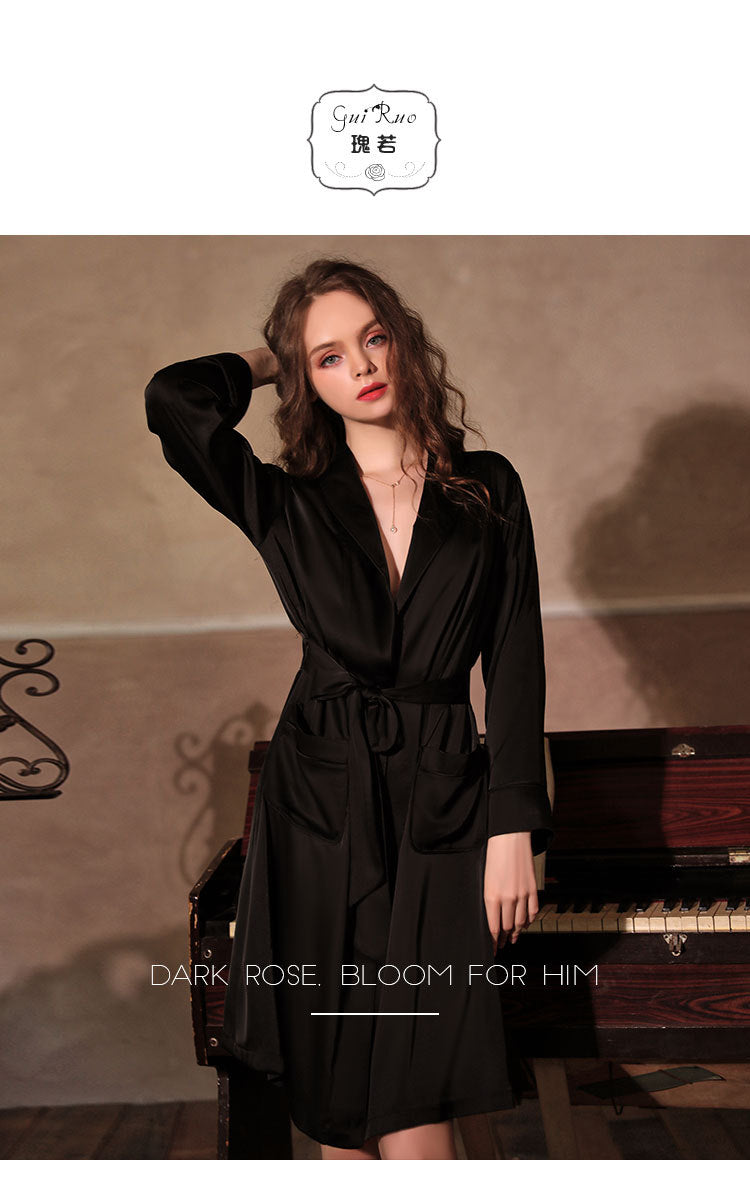 Deep v silk pajamas