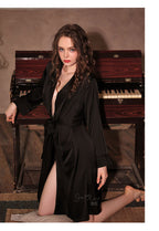 Deep v silk pajamas