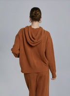 Textured Drawstring Wool Hoodie image 1