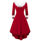 Christmas plush high and low pendulum Hepburn dress
