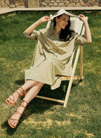 Long Drape Maxi Shirtdress