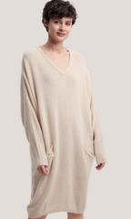 Loose V-Neck 100% Yak Wool Dress