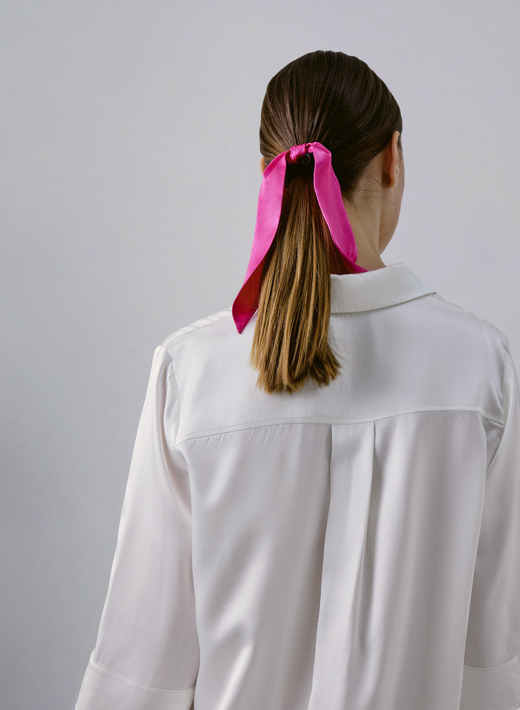 Vivid Bow Tie Silk Scrunchie image 0