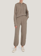 Fine-Knit Wool-Cashmere Hoodie Set - Tortilla, M image