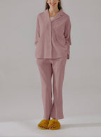Casual Stretch Cotton Pants - Silver Pink, L image