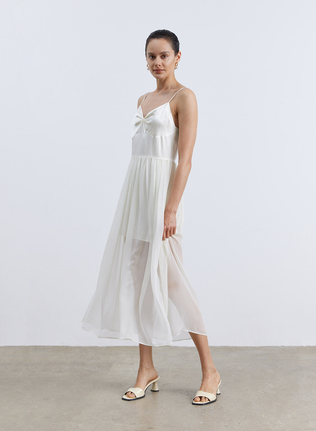 Half Yarn Silk Slip Dress image 1