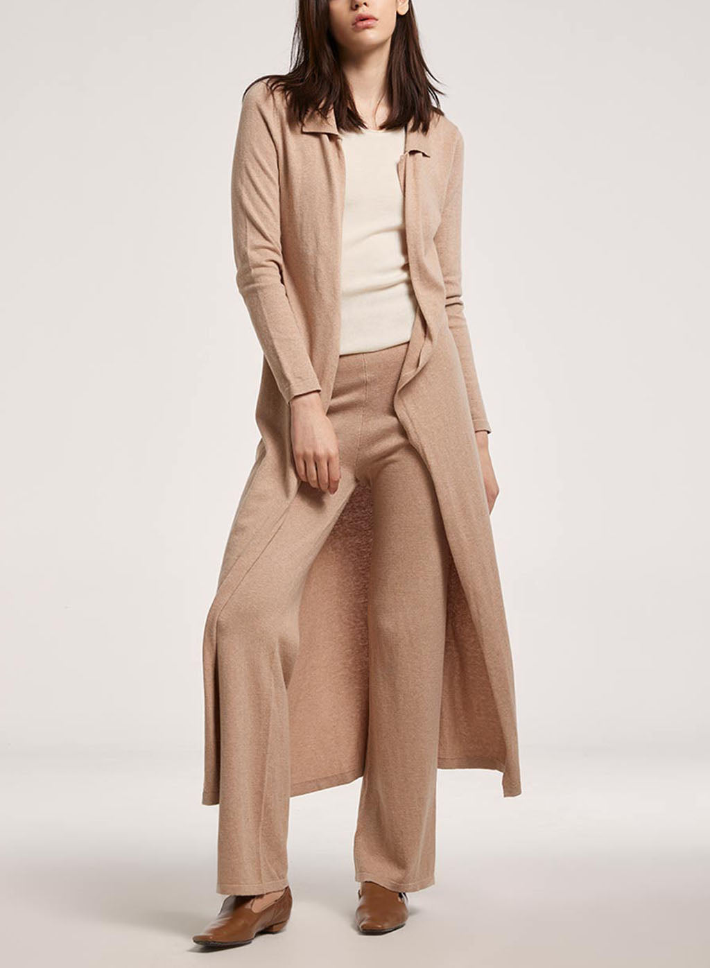 Straight Pull-on Pants - Camel, L image