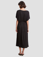 Pleated Short Sleeve Kaftan Dress image 1
